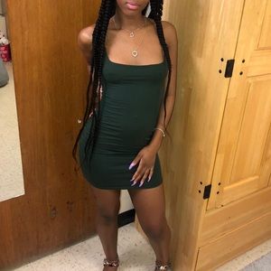 Dark Green T-Shirt Dress